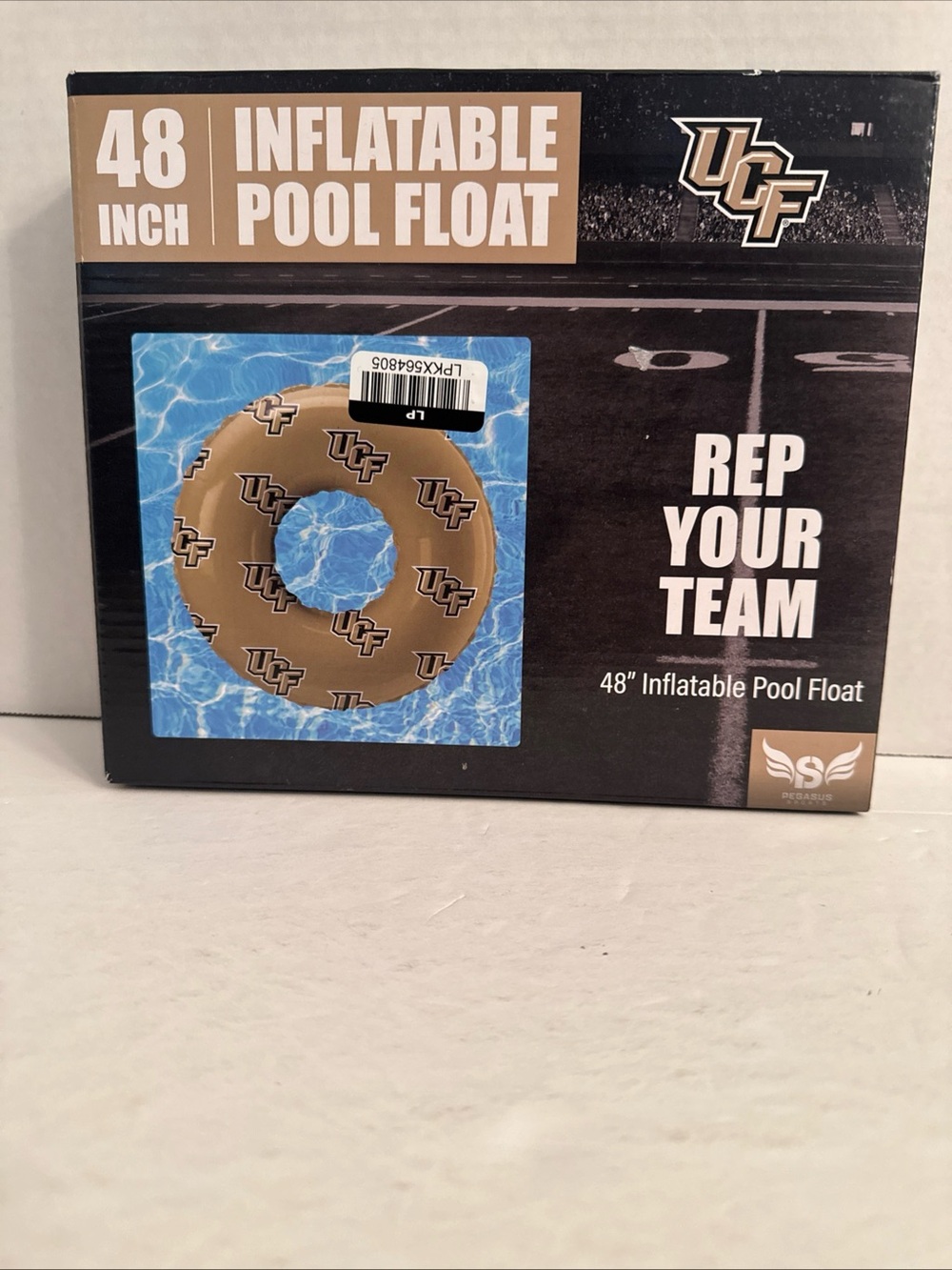 UCF Knights 48 Inch Inflatable Pool Float Gold Pegasus Sports NCAA Fan Gear NEW